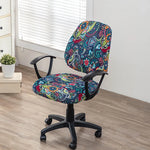 Protection de chaise amovible en 2 pièces installée sur un siège de bureau