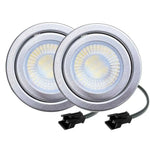 ampoules led spot argenté moderne 68mm 12v 3000k 6000k connecteur électrique fixations visées