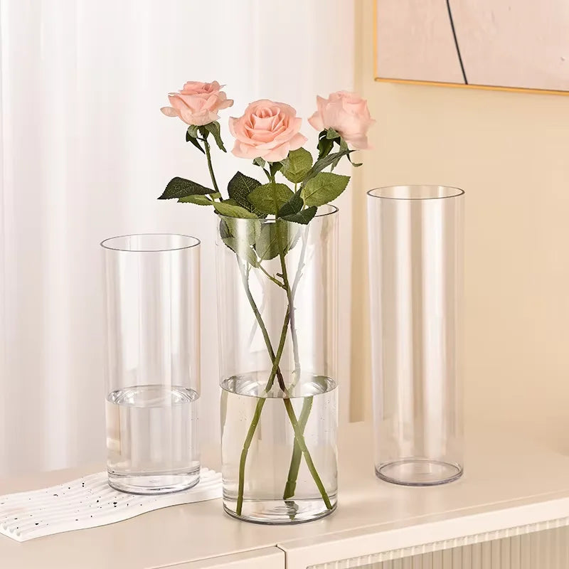 vases transparents modernes verre décoration table centre fêtes mariage