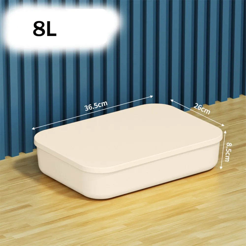 boîtes rangement empilables boîte rose clair blanc modernes minimalistes poignées plastique