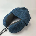 coussin voyage bleu marine rose noir velours forme bande ajustable sac rangement