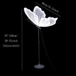 papillon blanc moderne lampe sol transparente câble alimentation mariage anniversaire noël valentin