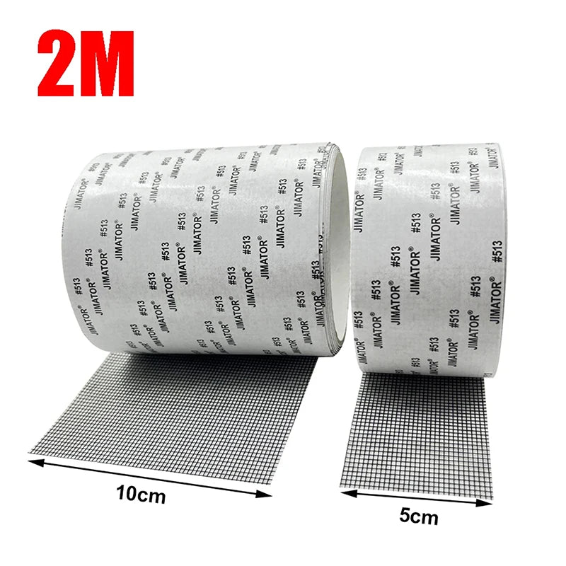 ruban adhésif réparation moustiquaire 10cm largeur 2m longueur utilitaire anti insectes adhésif texturé gris