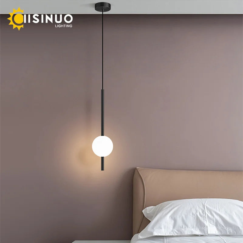 suspension lumineuse moderne or noir sphères blanches câble ajustable mural éclairage intérieur chambre salon