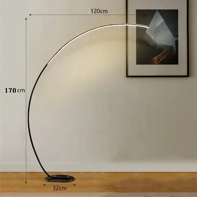 lampe sol moderne aluminium blanc télécommande énergie économique chambre coucher