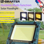 lampe solaire d'urgence bleu noir moderne grille led panneaux solaires camping auto ip65 abs