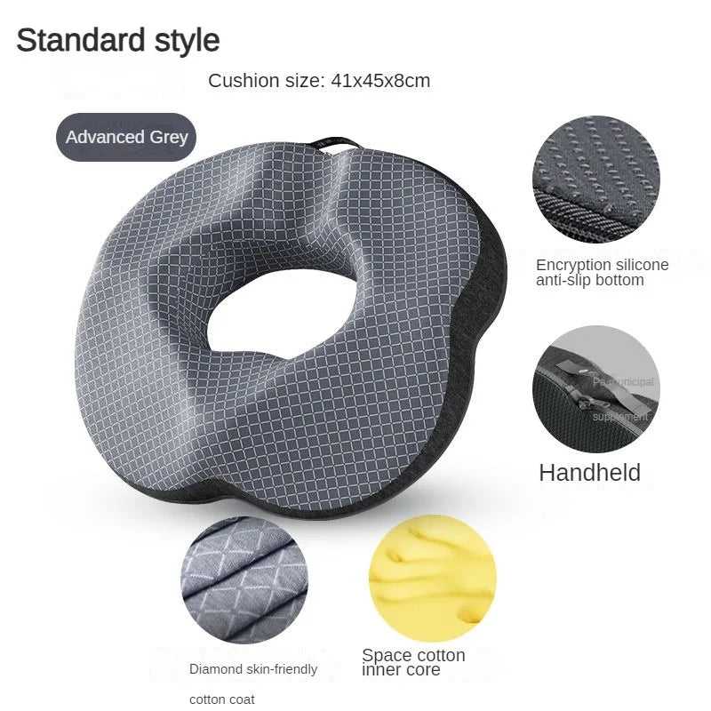 coussin siège anti décubitus mousse mémoire forme polyester amovible lavable moderne ølets couleur gris