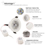 spot led blanc opacité mat moderne clips inclusion adaptateur guide
