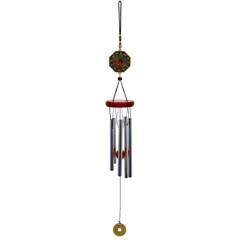 cloches vent clochette artisanale bronze papillons poissons suspendus décor intérieurextérieur ornement métallique plateau bois