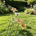 mangeoires eau céramique lys abeilles papillons couleurs aléatoires jardin decoration 5pcs