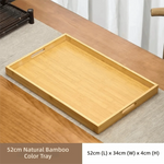 plateau carré bois marron foncé minimaliste poignées service présentation maison rustic