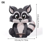 porte lunettes forme animaux pingouin singe bois créatif fonctionnel adhésif