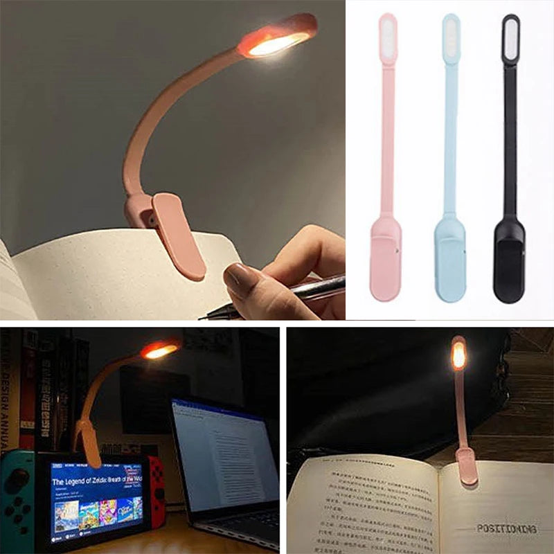 lampe lecture rechargeable led portable rose bleu noir clip réglable protection yeux