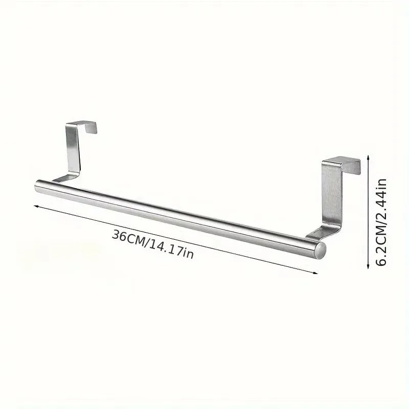 porte serviettes mural adhésif acier inoxydable simple barre moderne argente chromé sans perçage