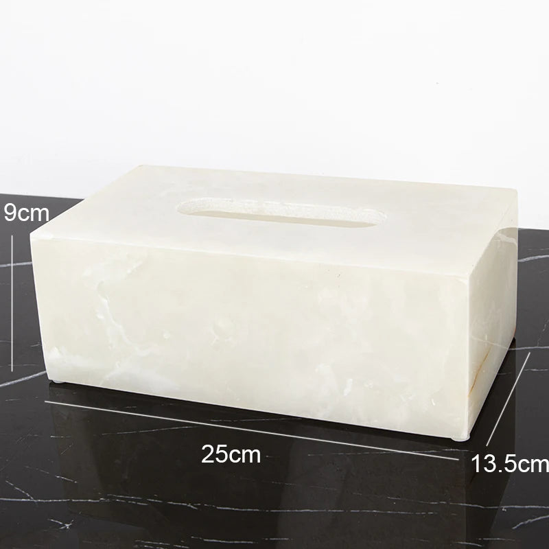 ensemble salle bain marbre onyx blanc distributeur savon porte brosse dents plateau luxe