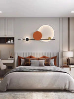 luminaire mural moderne minimaliste solaire noir blanc doré rouille chambre salon entrée