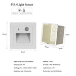 Lampes murales encastrables LED modernes 3W noir argenté extérieures intérieures