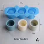moules silicone gâteaux couleurs bleu vert rose blanc formes géométriques modernes opaques cœur étoile
