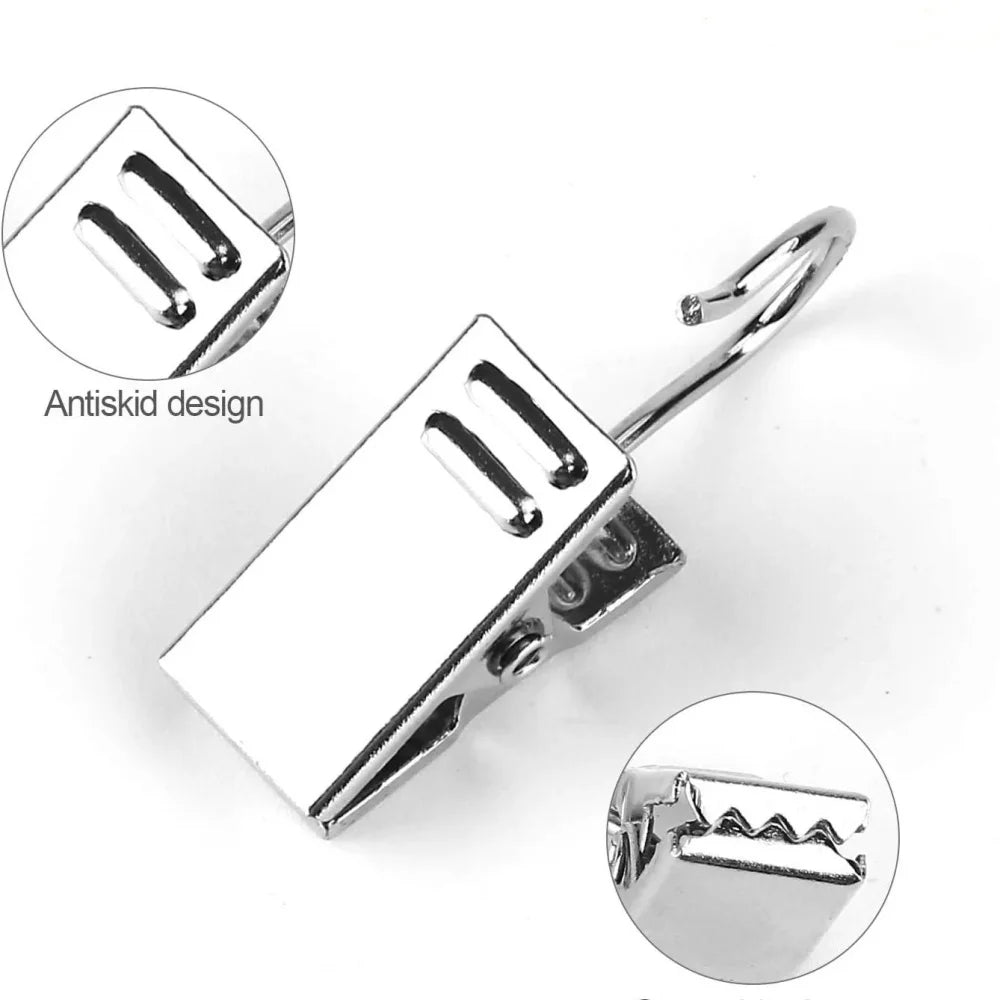 pinces rideau clips métal argenté moderne 20pcs 30pcs 50pcs decoration fenetre accessoire