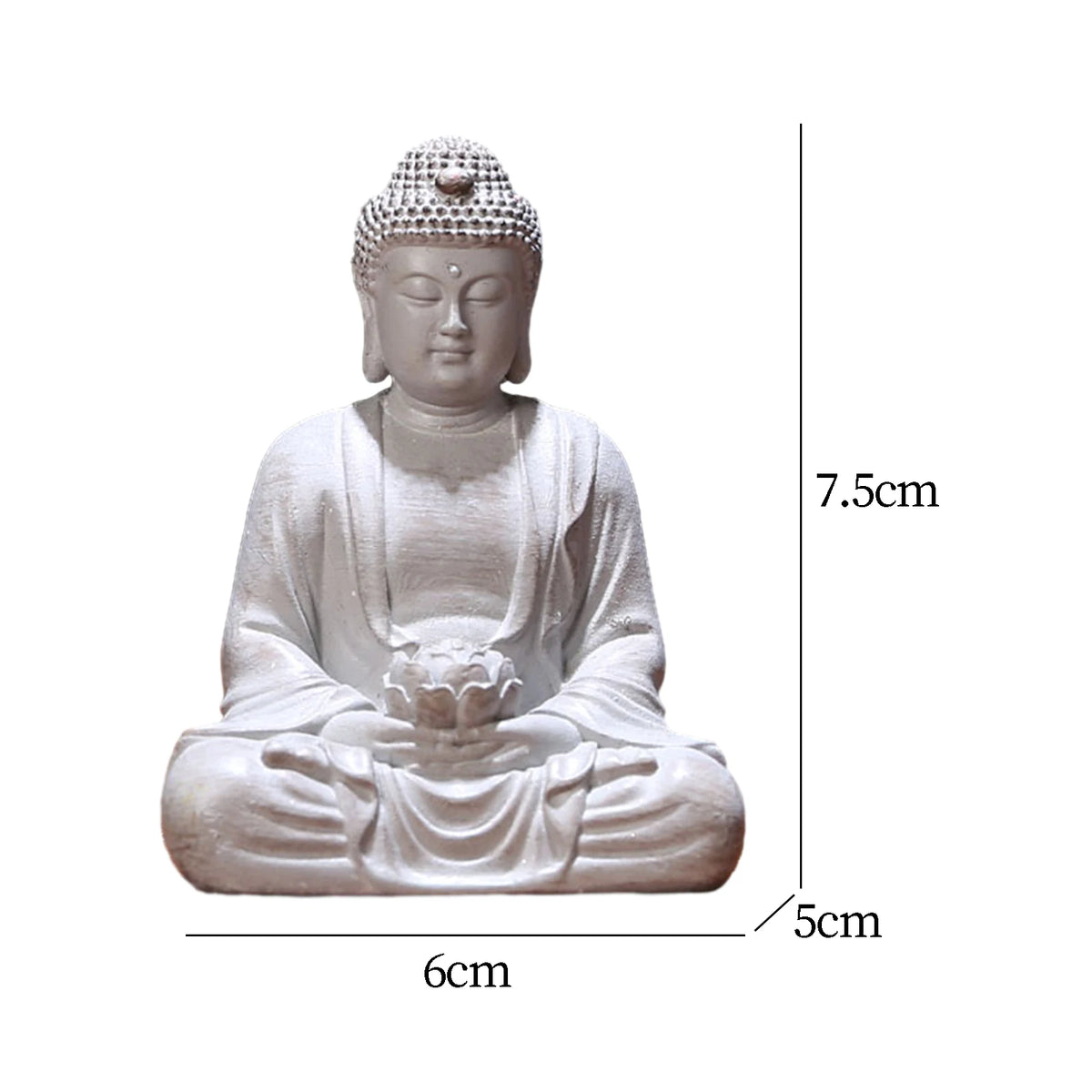 statue bouddha zen blanc gris bois décoratif assiette cigarettes tapis fibres naturellements éléments divers