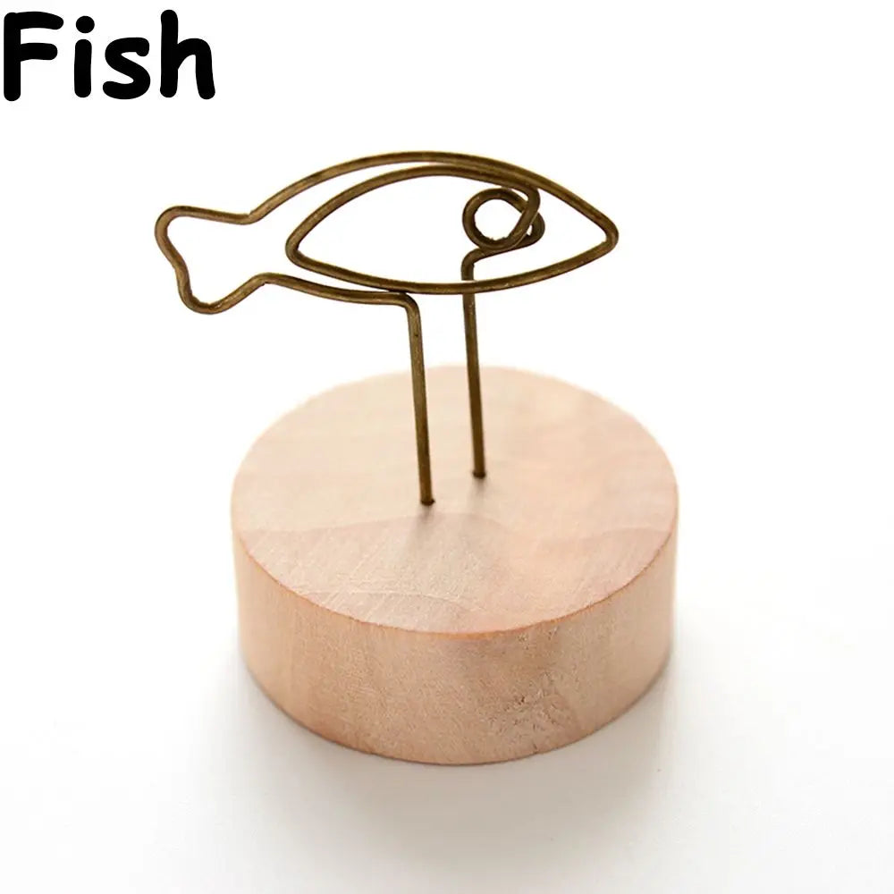 clips papier noir forme voiture oiseau étoile cœur minimaliste support bois