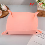 plateau rangement polyestère moderne bleu rose rouge jaune gris uni respectueux environnement