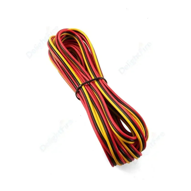 câbles électriques led 12v 10m 5m 2m 18awg 20awg 22awg rouge jaune noir diy