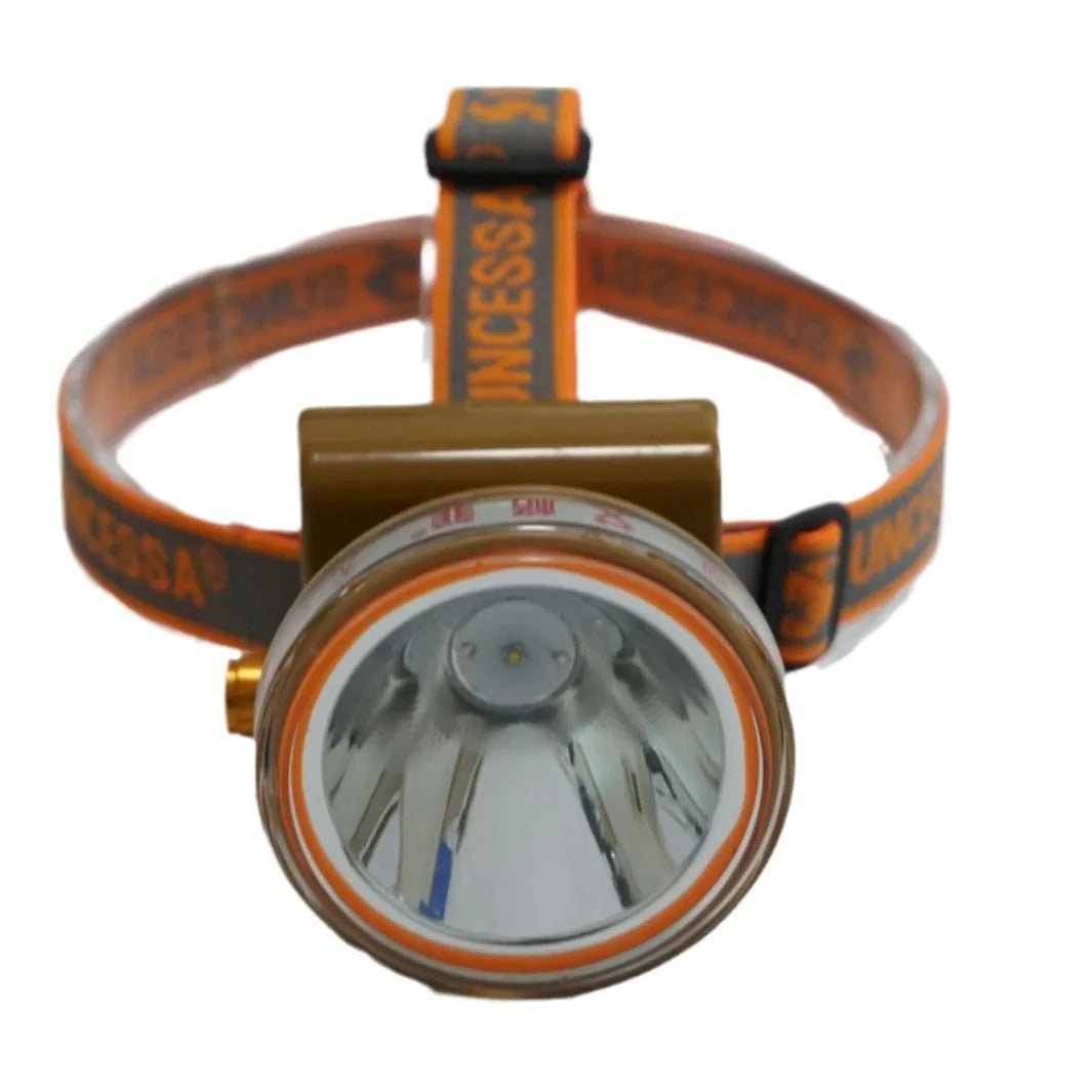 lampe torche marron rechargeable led clip tête bandeau exploration pêche