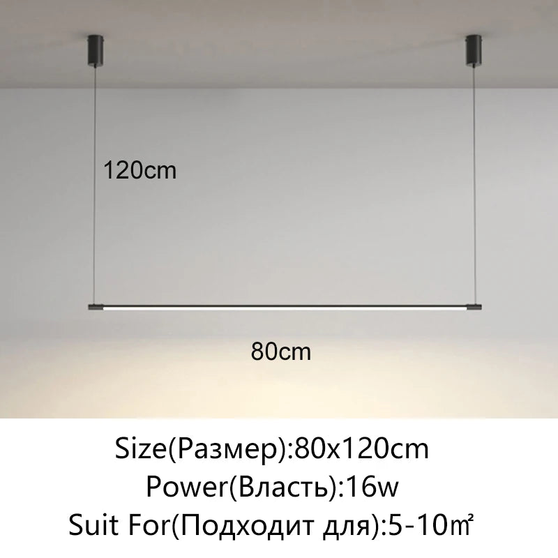 lampe suspendue moderne minimaliste noir blanc lisse mat 120cm adjustable oeilletsflux249 2000v90 260