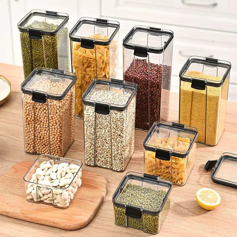 boîtes rangement hermétiques plastique qualité alimentaire épices céréales fruits secs anti humidité respectueux environnement