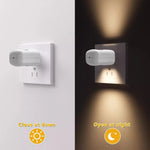 veilleuse nuit led rectangle blanc moderne prise murale ecoenergetique flux lumineux capteur automatie crescudu