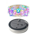 guirlande lumineuse solaire led bocal verre couvercle métallique panneau solaire batterie étancheextérieur cœur festive