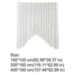 rideau floral dentelle polyester blanc translucide vintage champêtreextérieur fixe single panel