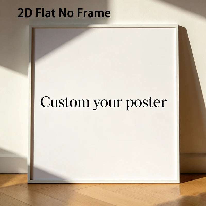 affiche photo animal personnalisée toile cadre bois décoration murale minimaliste blanc
