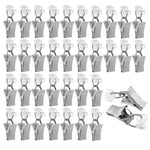 pinces rideau argentées modernes clips robustes transparents opaques accessoires fenêtres douches