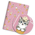 serviettes animales bleu vert rouge illustration mignonne chiens chats oiseaux coton polyester