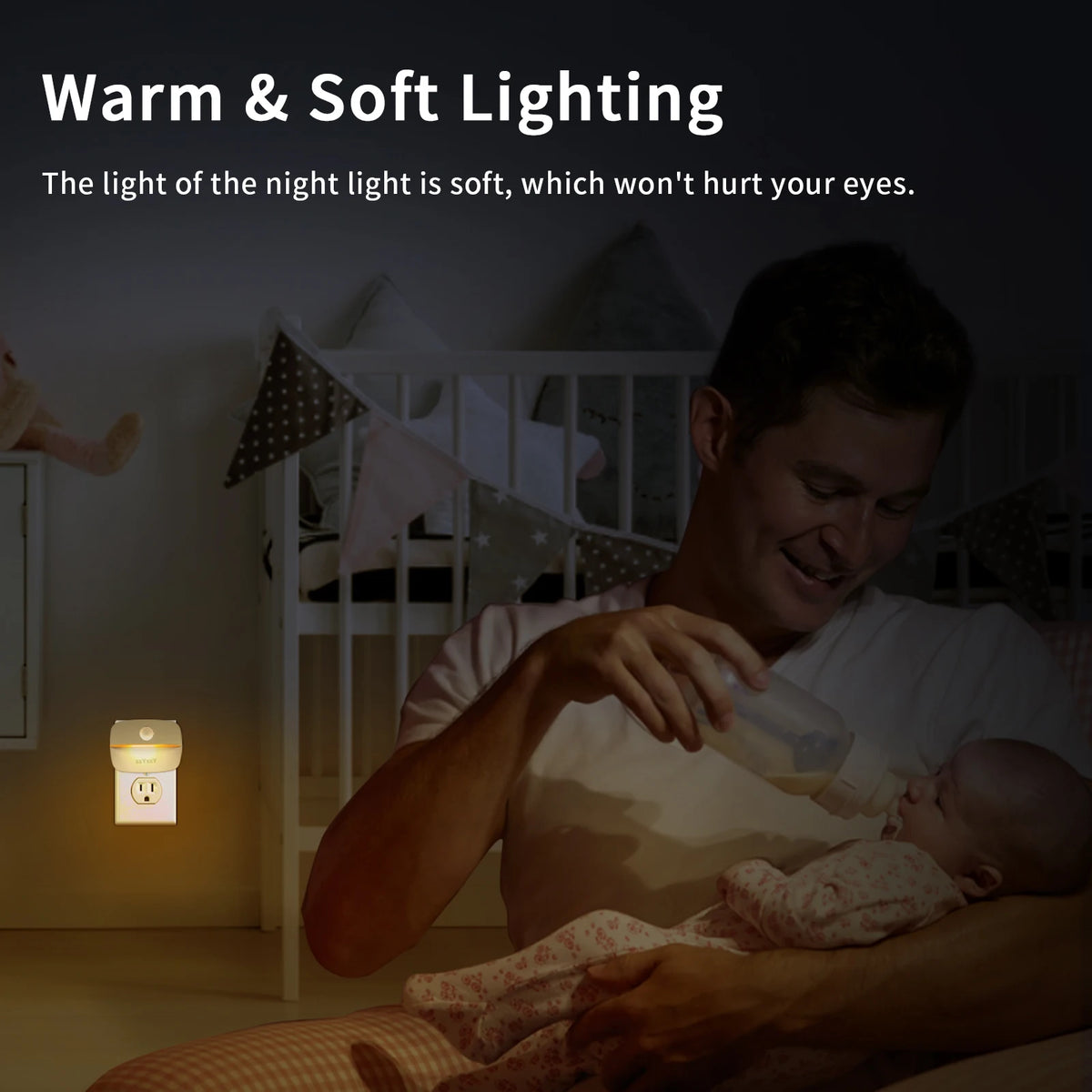lampe nuit veilleuse capteur mouvement blanc moderne adhésif interrupteur auto led chambreescalierswc
