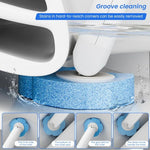 brosse toilette jetable bleu texture granulée clip mural pratique moderne