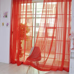 rideaux tissu plissé vertical modernes couleurs vives translucides fenêtre decoration maison