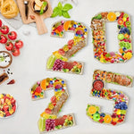 lettres décoratives bois numérotées fruits bonbons anniversaire enfant moderne festive