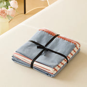Housse de couette bleue marine 3 pièces en polyester coton pour lit double taille Queen
