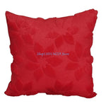 coussin carré rouge feuilles moderne 40cm 40cm fixation tissu éponge