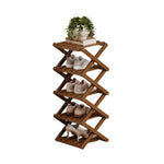 étagère pliable bois chaussures moderne réutilisable niveaux entrée couloir petit espace