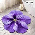 tapis fleur relief violet bleu rouge moderne velours cristallin doux salon durable