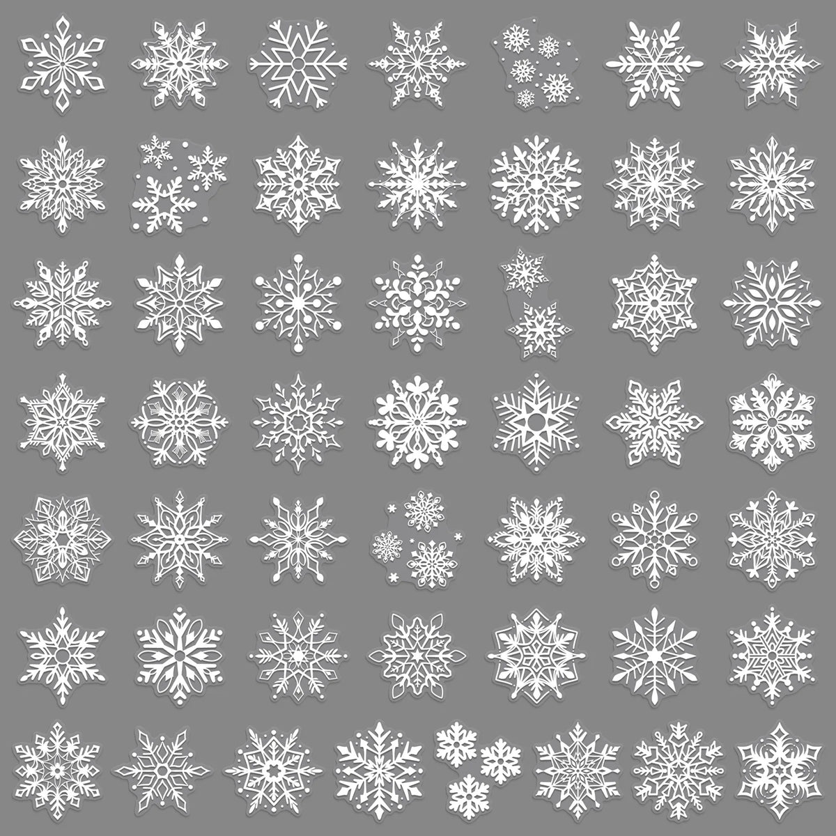 autocollants étoiles neige blancs motifs flocons neige adhésifs artisanats détaillés scrapbooking diy 50 pièces