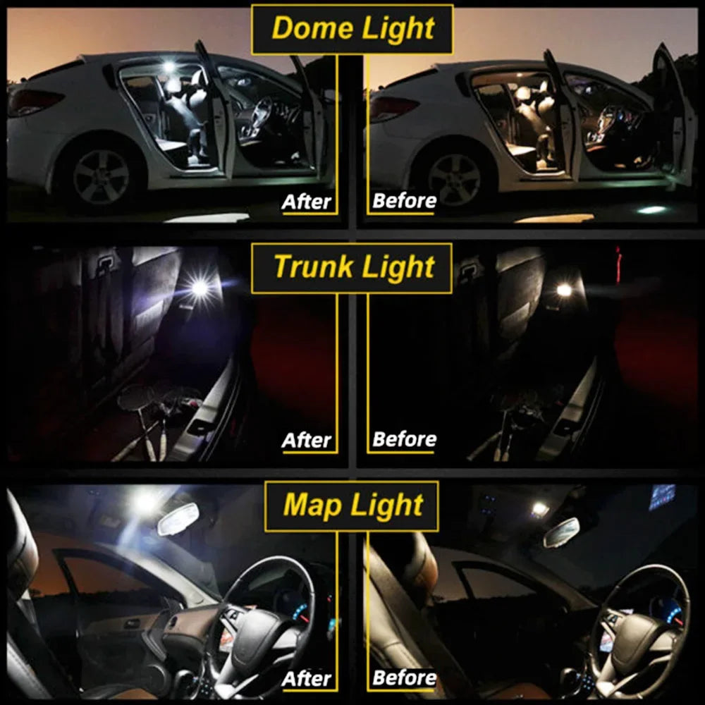 ampoules led voiture blanc bleu crystal moderne kit éclairage intérieur renault scenic 2003 2020