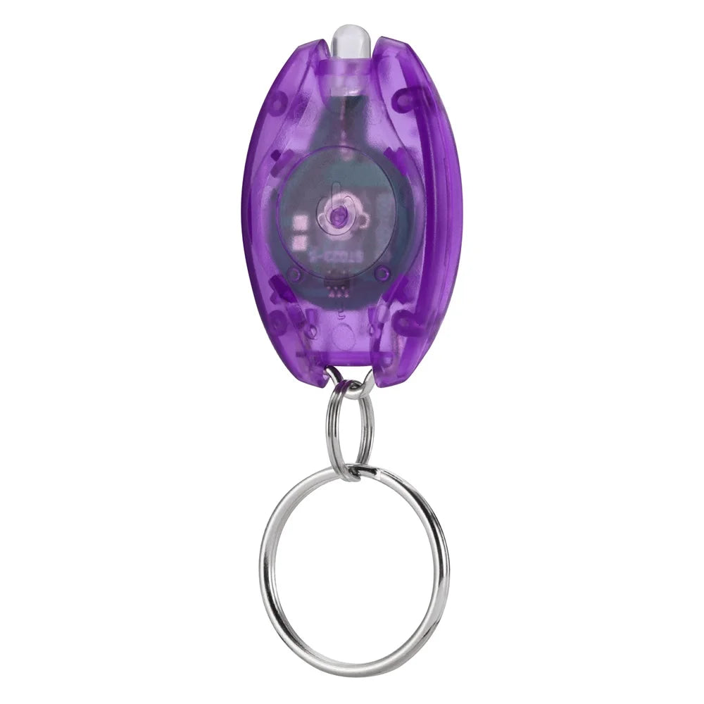 porte clés lampe torche led transparent violet vert bleu blanc noir moderne pratique