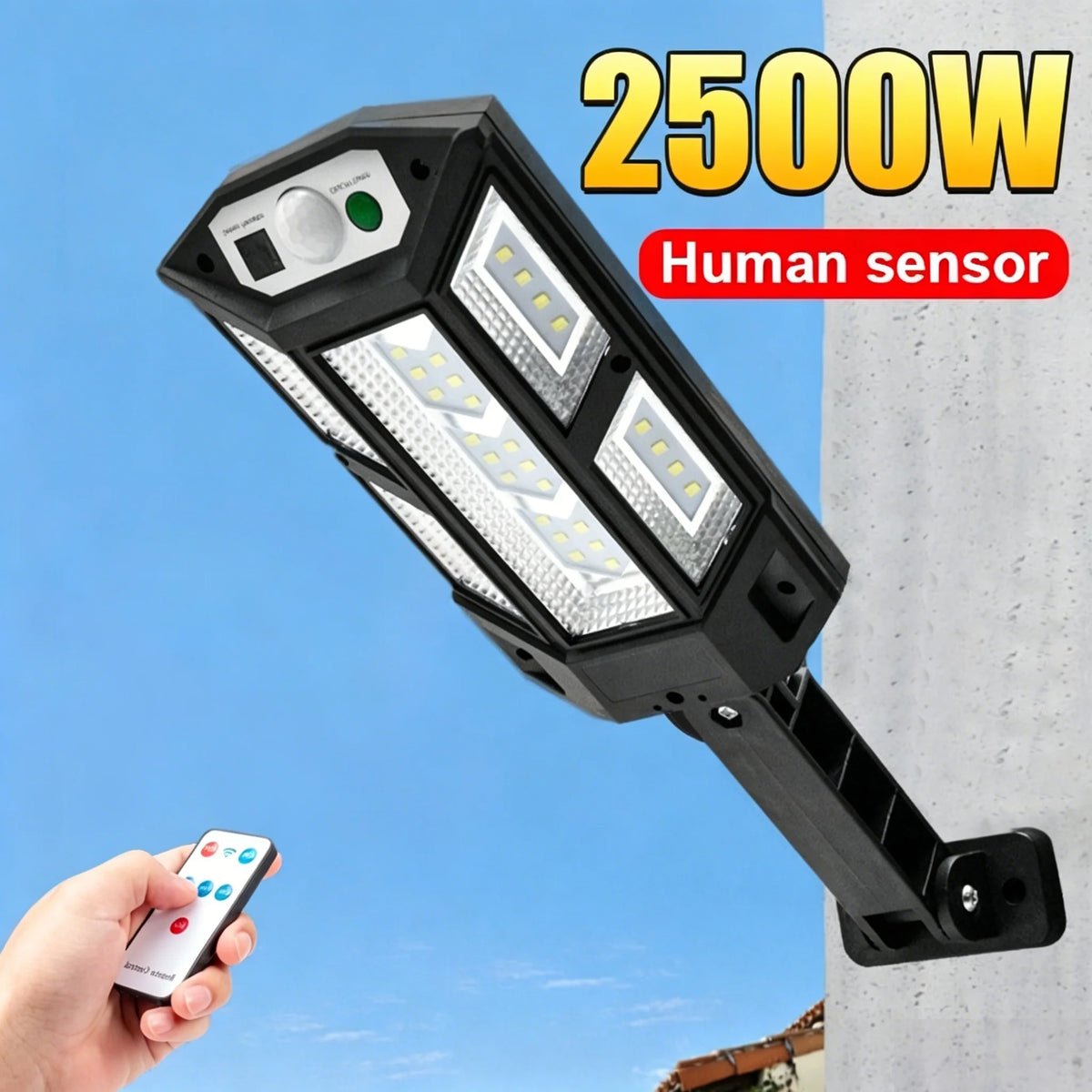 lumière solaire moderne noire détecteur mouvement panneau solaire led facile