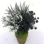 bouquet artificiel feuilles noires modernes décoration intérieure halloween minimalisteextérieurcoration événementiel