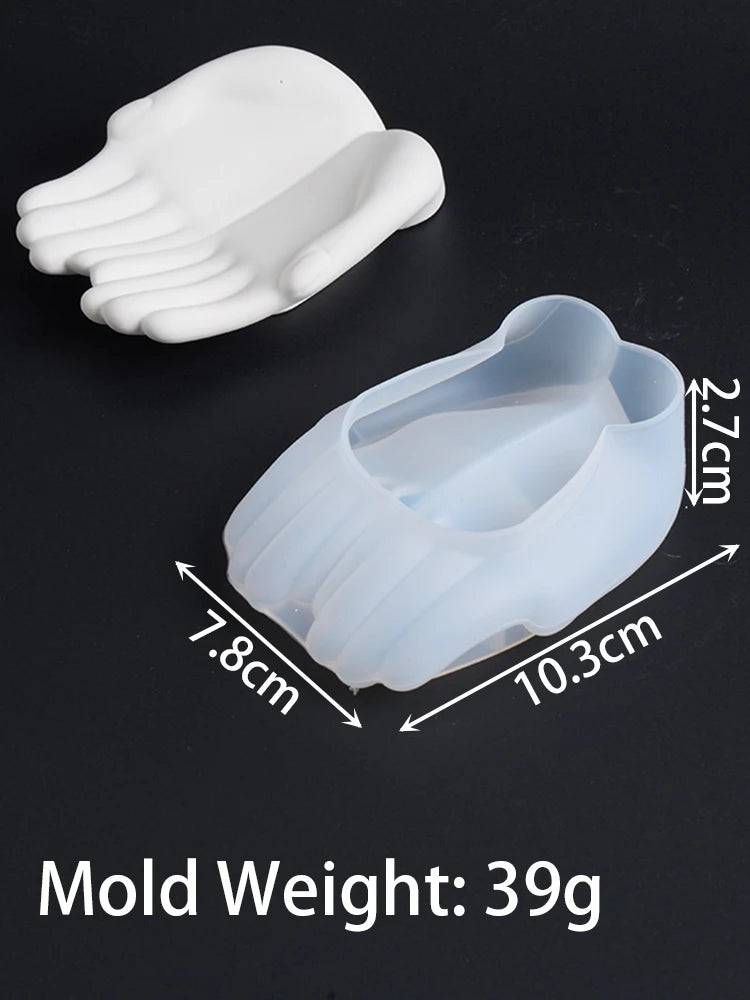 moule silicone main pied transparent deco minimaliste sculptural anneaux bougie encens